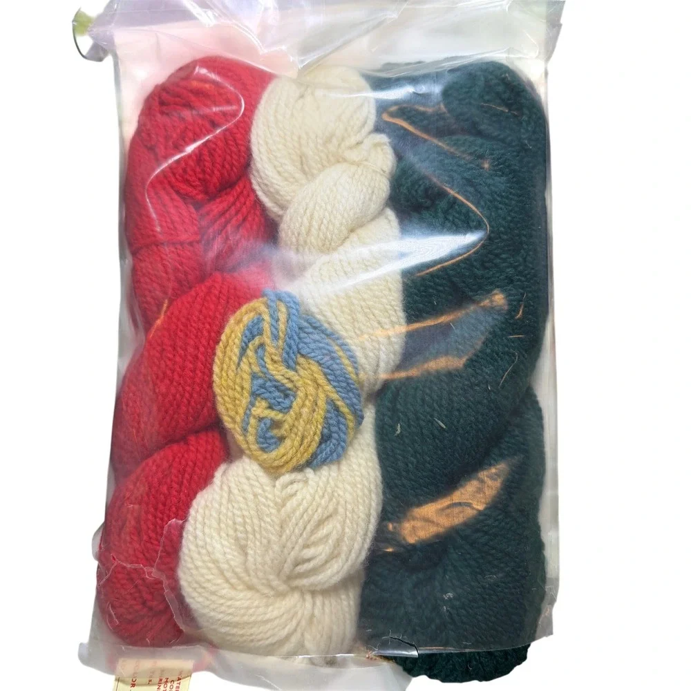 Candide Old Fashioned Christmas Stocking Knitting Kit Direction #32 New Vintage